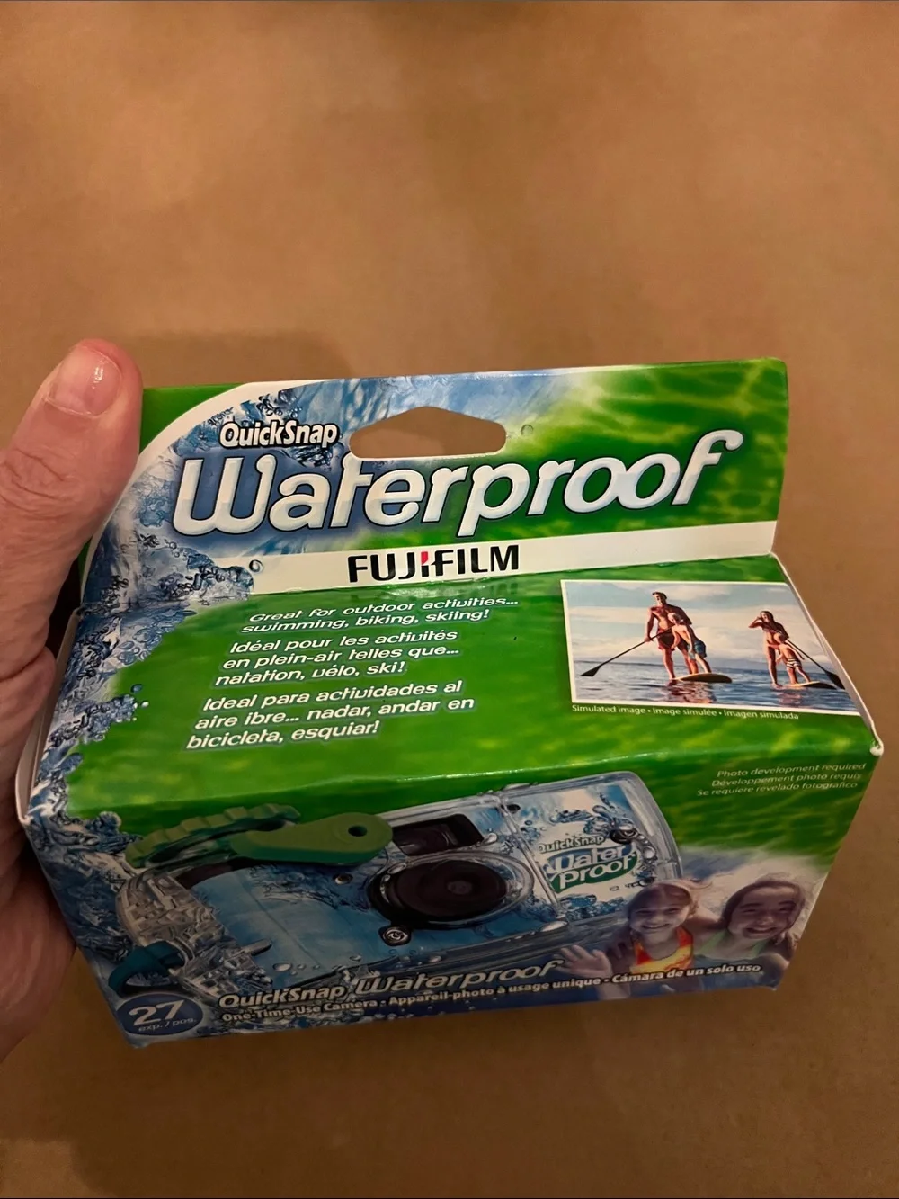 Fujifilm Waterproof QuickSnap Disposable Camera - Blue/Green